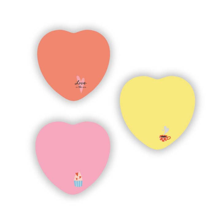 Notas adhesivas Post-it® en forma de corazón colorido – set de 3 - notas adhesivas para venta al por mayor de Post-it® Notes Design Series