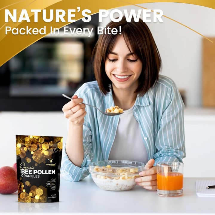 Health & Wellness Associates Inc. - Wholesale Protein/Superfood Powder - Organic Bee Pollen 5g Per Serving – 90 Servings – 1 Lbs.6