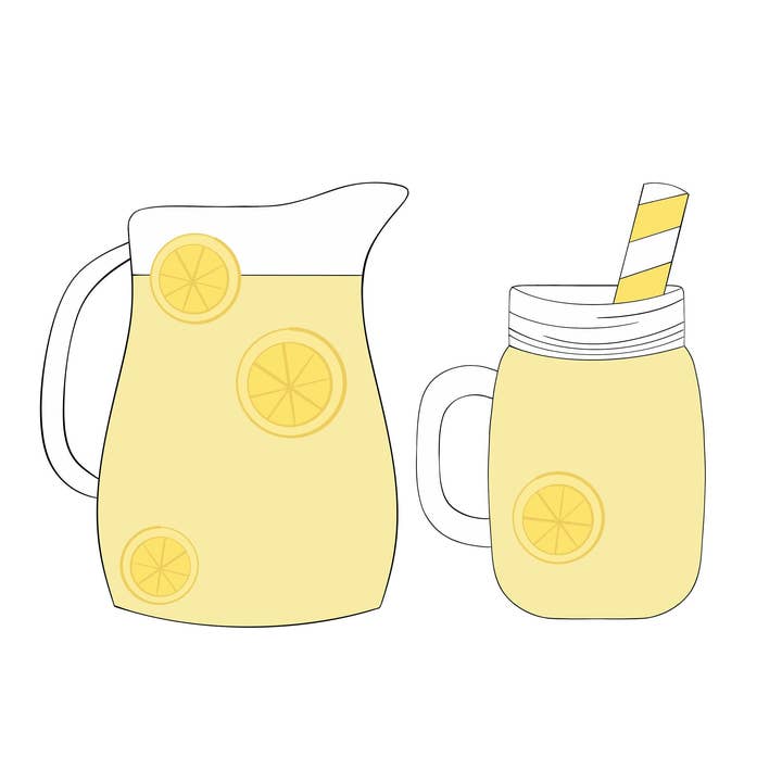 Limonadekruik of glas met rietje voor wholesale door Maison’s Custom Cutters