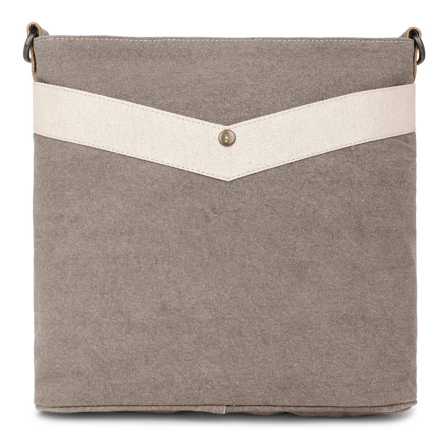 Sixtease Bags USA - Vendita all'ingrosso Borsa a tracolla - Donna - Tracolla da donna in tela e pelle - Isabelline/Taupe Grey3