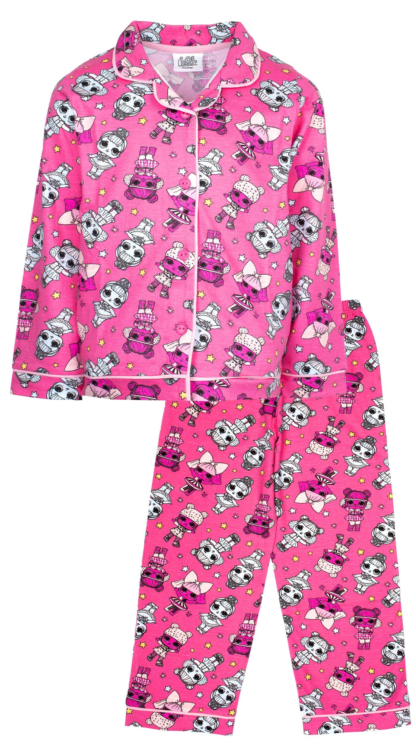 Fringoo Group Ltd – Conjunto de pijama - Crianças por atacado – LOL Pijama Rosa com Botões0