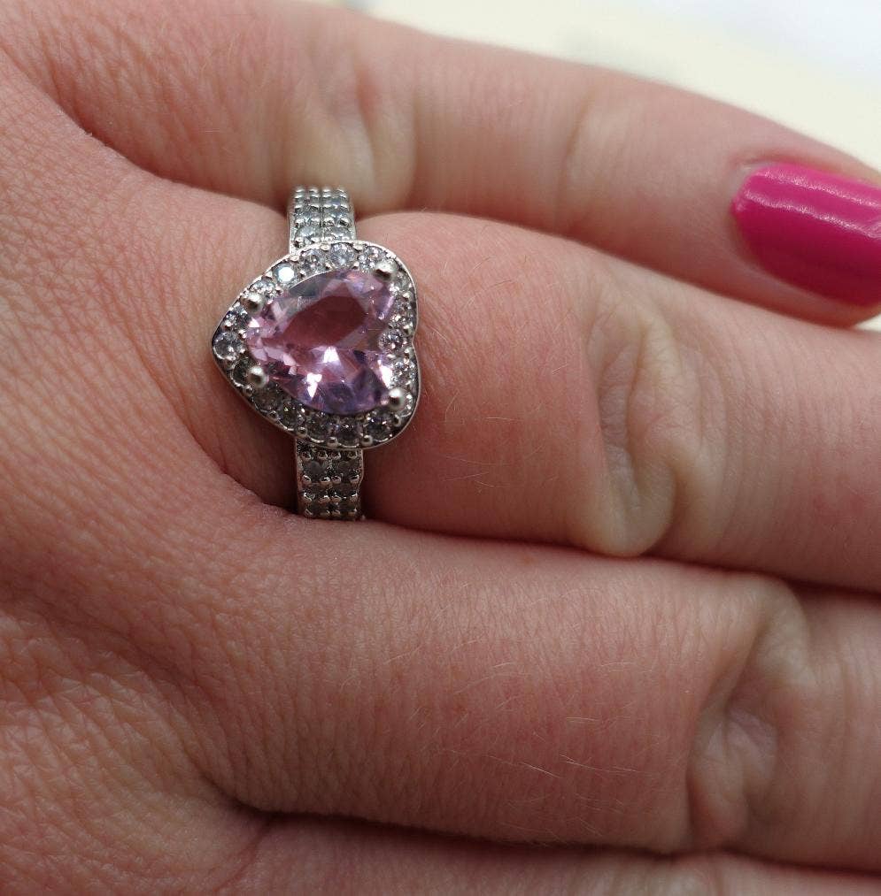 Daemon srls - Wholesale Multi-Stone Ring - ROSE ~ Cubic zirconia heart ring7