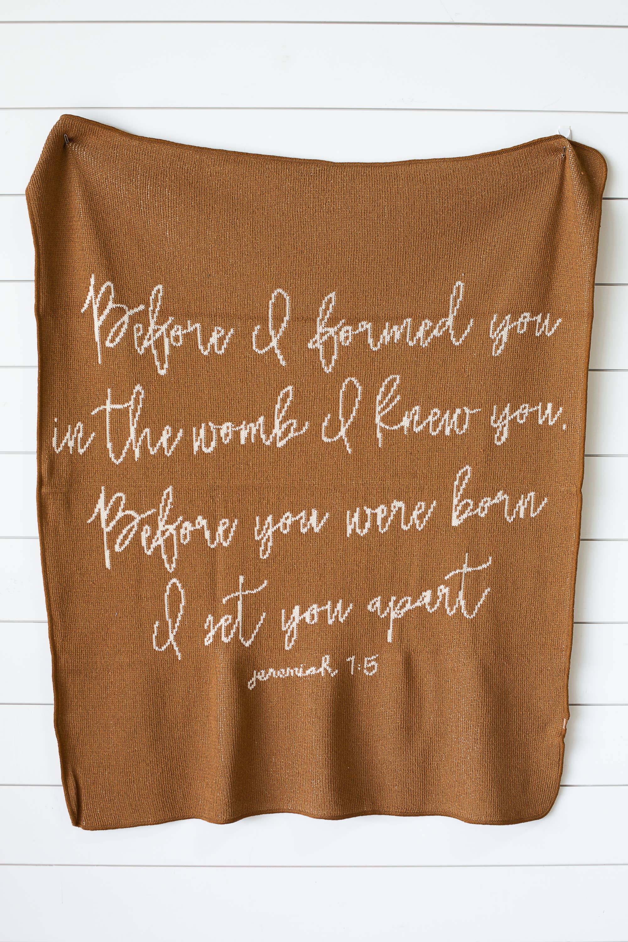 Modern Burlap – Engroshandel Tæppe – Lavet i USA | Jeremiah 1:5 Kast Blanket | Sort4