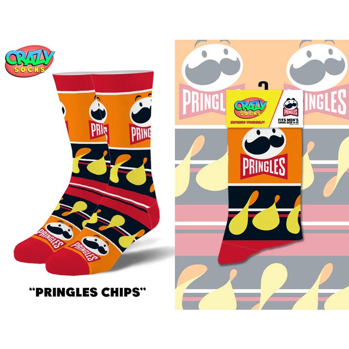 Crazy Socks – wholesale Socks – Men's – Pringles Chips - Mens Crew Folded