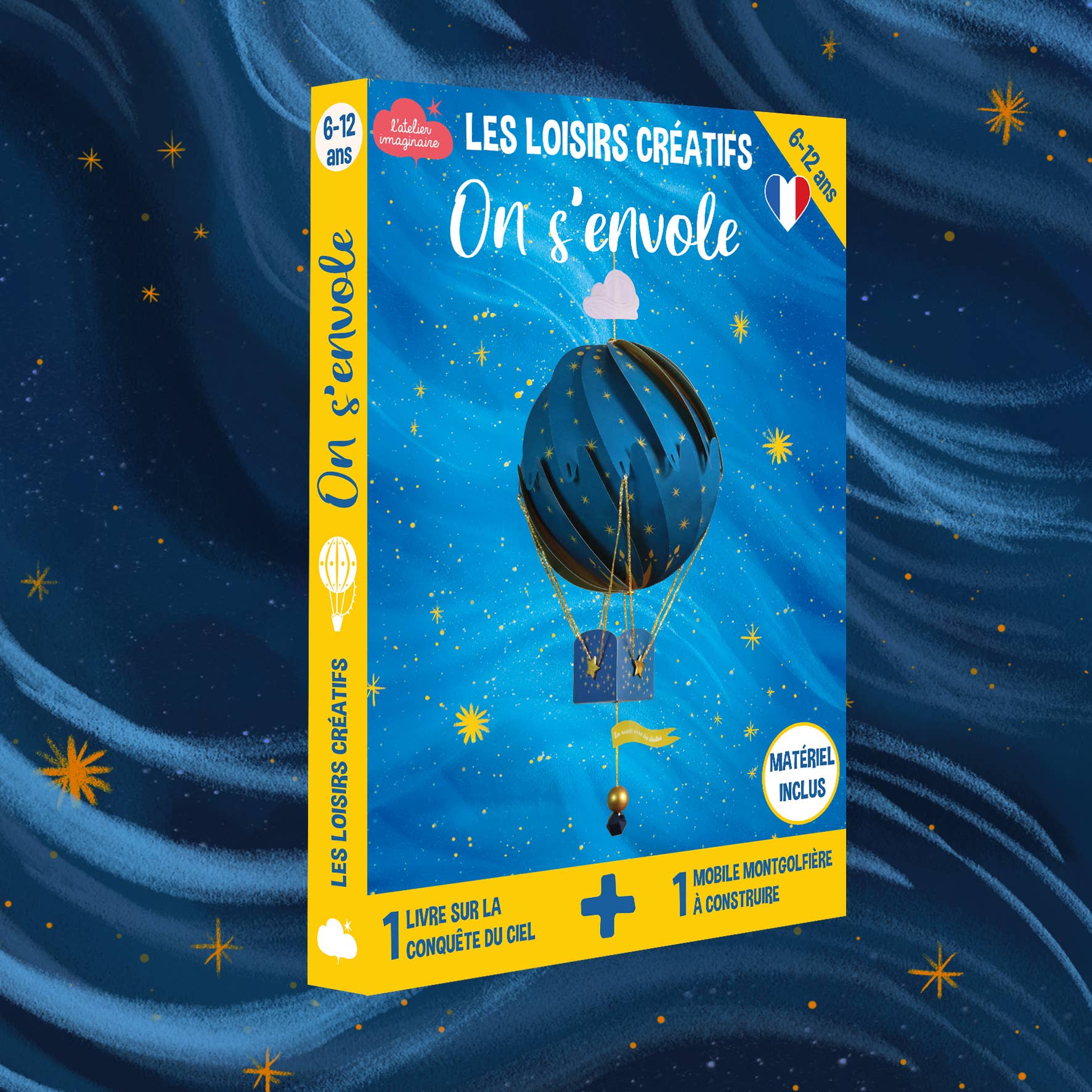 L'Atelier Imaginaire – Großhandel Bastelset – Kinder – DIY Mobile mit Heißluftballon – Bastelset für Kinder9