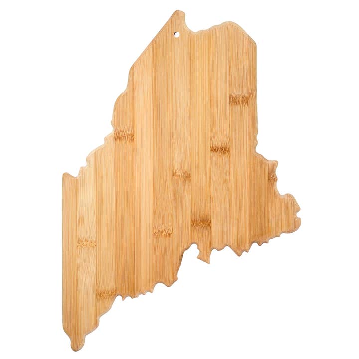 Maine State-Shaped Bamboo Serving & Cutting Board for wholesale by Totally Bamboo