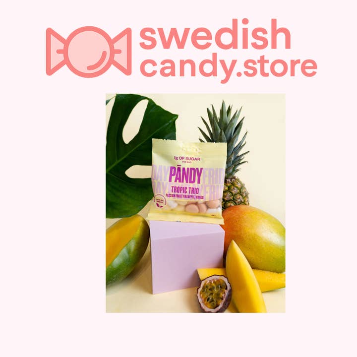 Swedish Candy.Store - Swedish Candy - Wholesale Gummy - Swedish Candy-Pandy Tropic Trio 14x50G Bags. 1g Sugar a Bag2