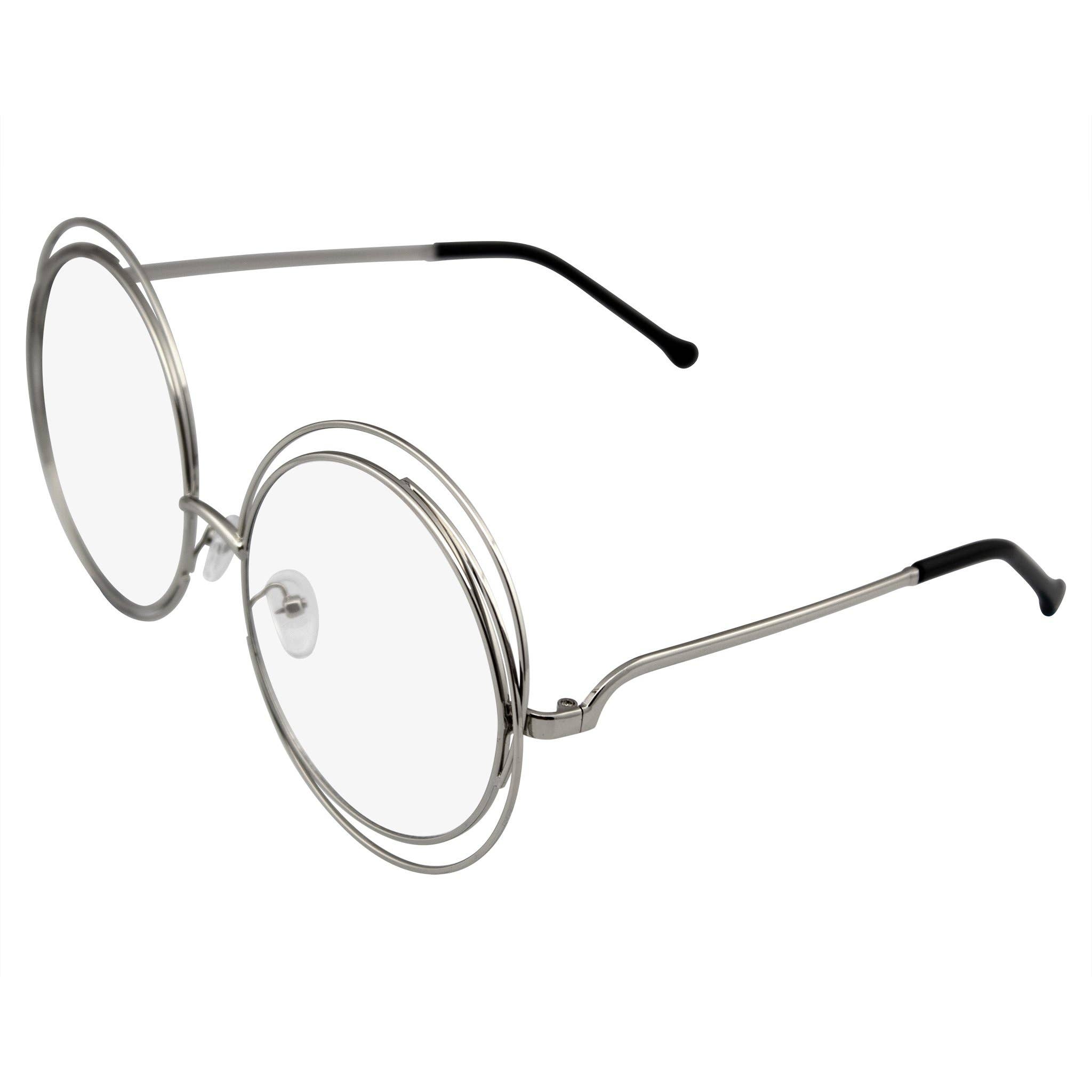 Emblem Eyewear - Wholesale Sunglasses - Women's - Round Sunglasses Double Wire Big Oversize Boho Circle Lens2