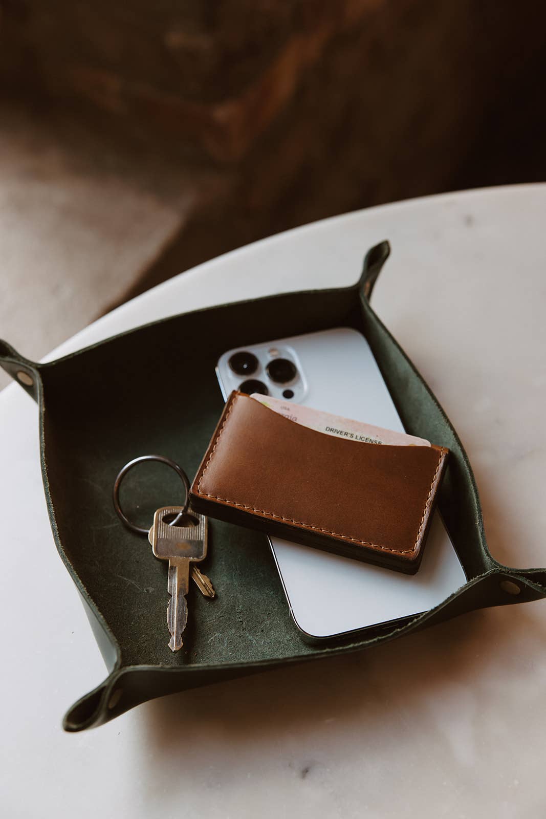 Lindy Leather - Vente Plateaux décoratifs - Plateau valet en cuir - Organiseur universel6