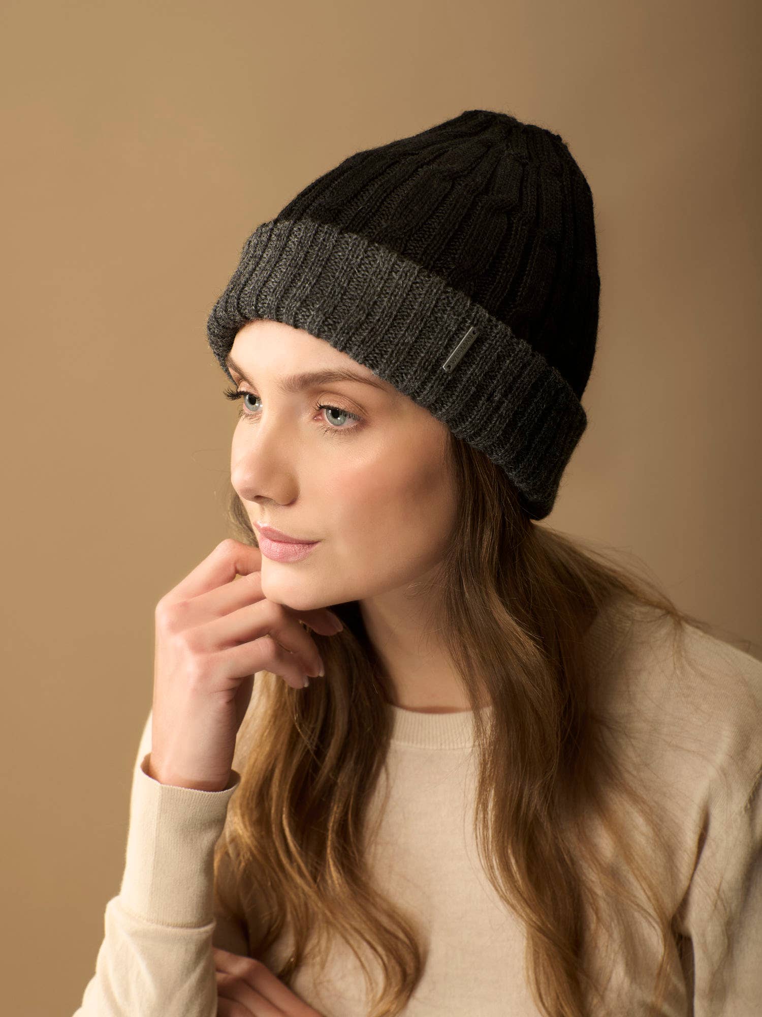 WUAMAN - Alpaca - Wholesale Beanie - Women's - Reversible Baby Alpaca Beanie | Unisex Hat | Cable Knit0