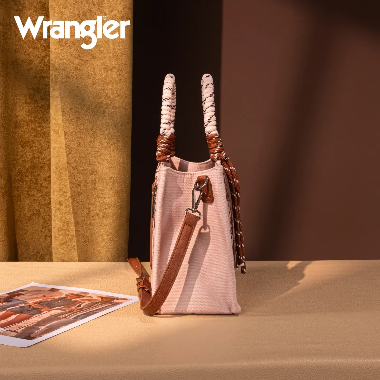 South End Clothing and Apparel L.L.C - Wholesale Tote Bag - Women's - Wrangler Cowboy Print Tote/Crossbody 6