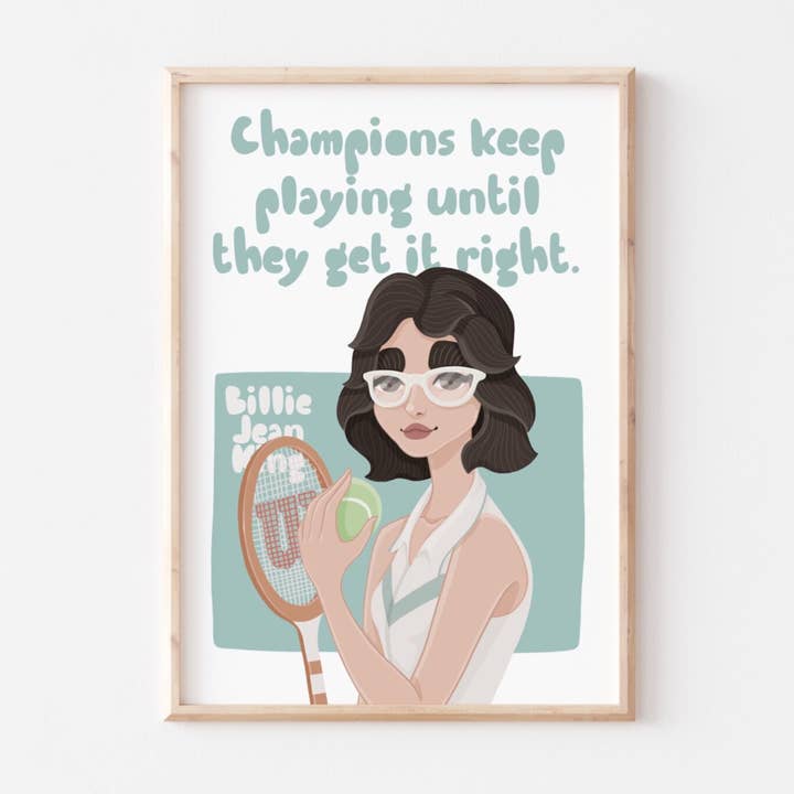 Another Wild Story - Wholesale Art Print - Billie Jean King Tennis Wall Art0