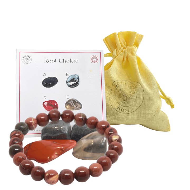 Root Chakra Healing Crystal Gift Pack for wholesale by BellaMira Home