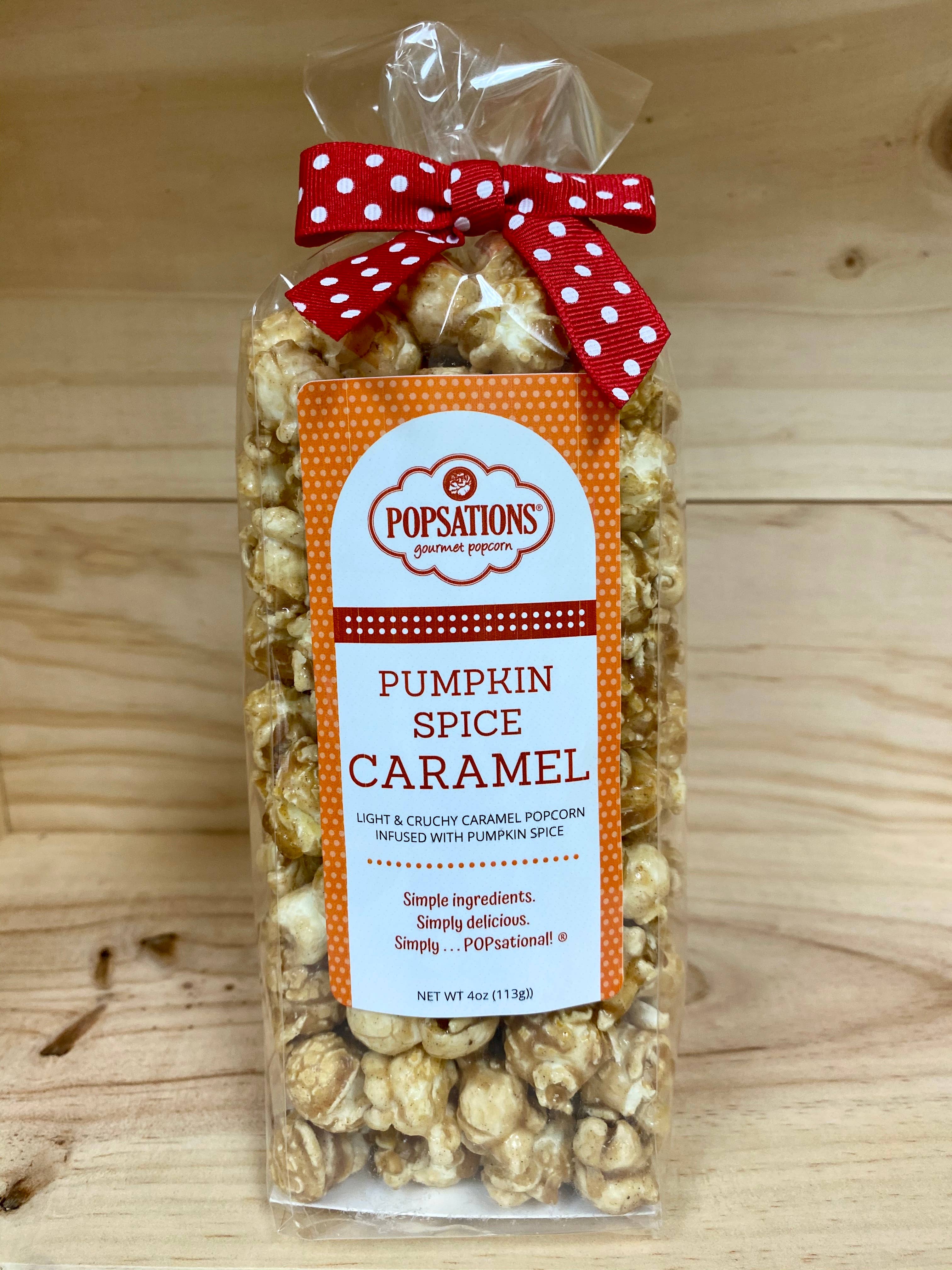 Popsations Popcorn Company - Wholesale Popcorn - Caramel Popcorn 4oz Ribbon Bag9