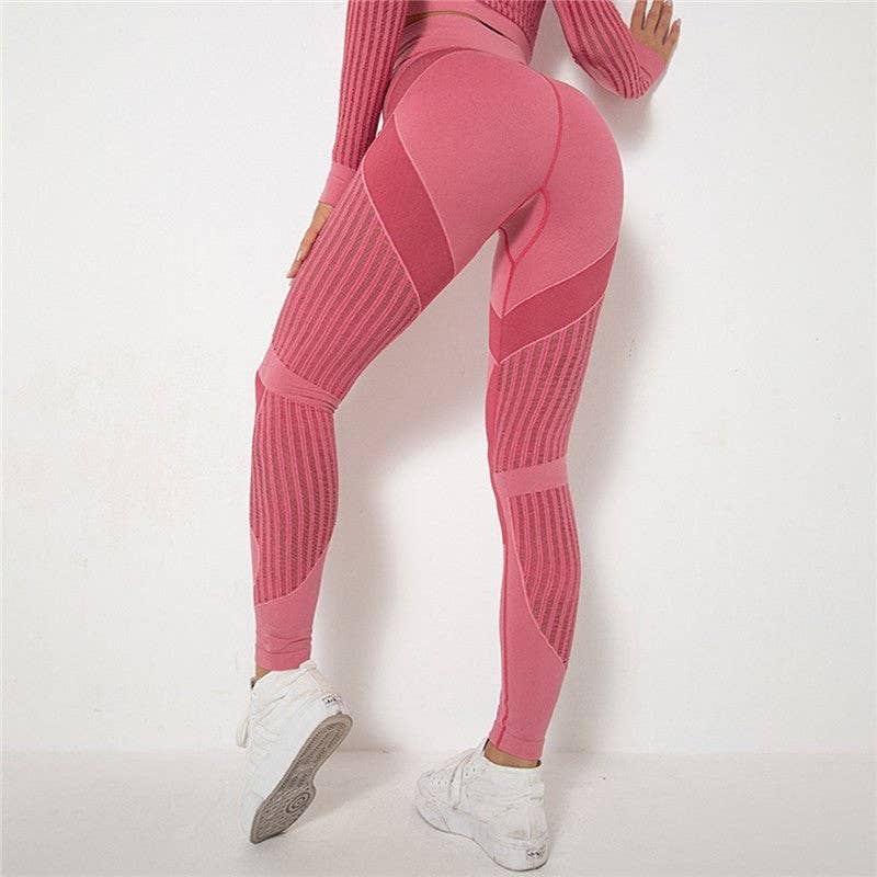 Sheer Trend - Wholesale Athletic/Lounge Leggings - Women's - High Waisted Hollow Out Push Up Leggings11