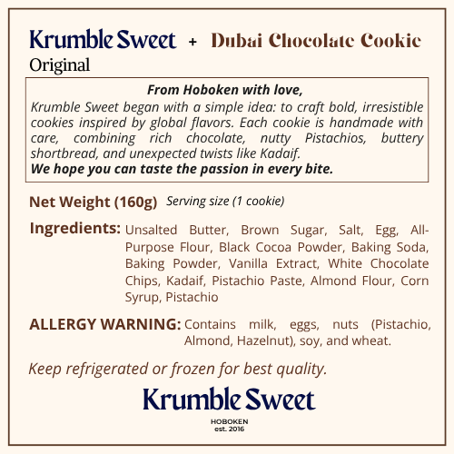 Krumble Sweet - Wholesale Biscuit - Dubai Chocolate Cookie - Original Flavor15