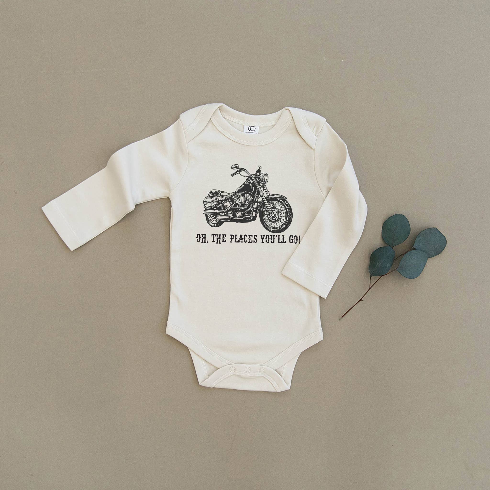 Urban Baby Co. - Wholesale Bodysuit (Non-Footed) - Baby - Oh The Places You'll Go Motorcycle Organic Baby Onesie & Tee1
