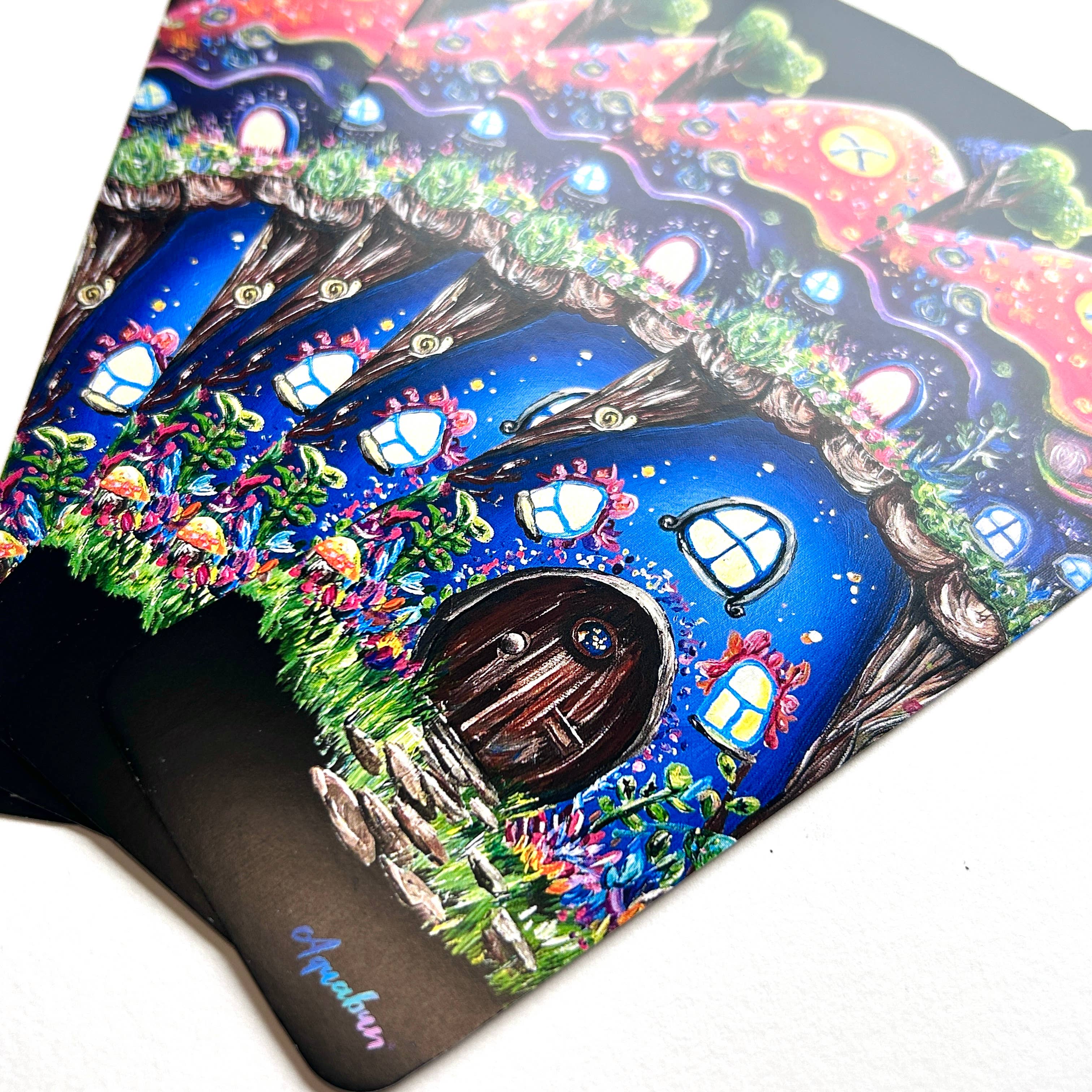 Aquabun - Wholesale Bookmark - Mushroom Gnome House Bookmark1