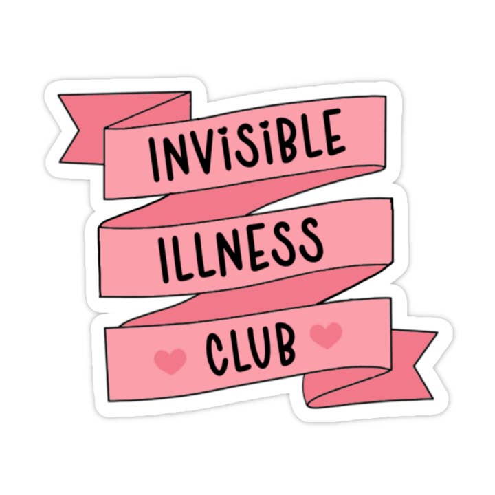 Invisible Illness Club Sticker pour la vente par Fluffmallow (Custom duties for USA are pre-paid by us)