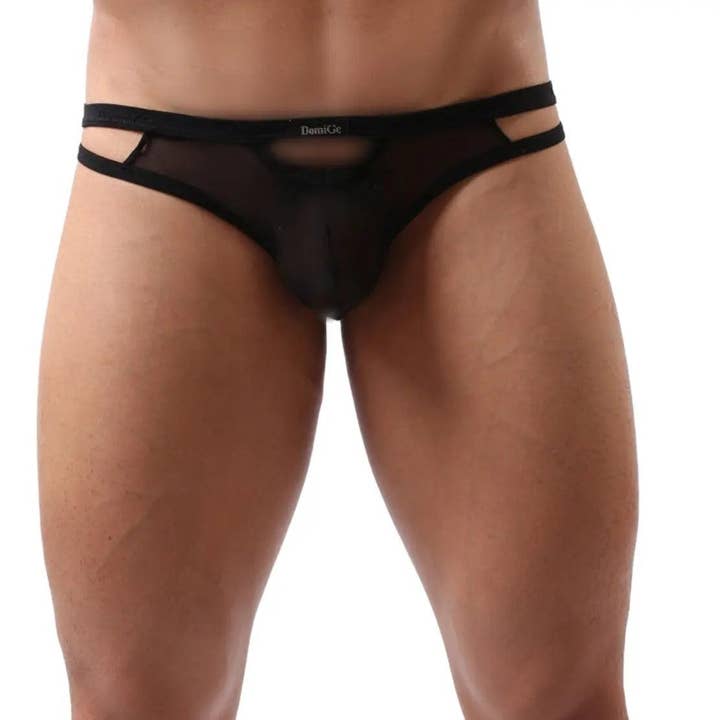 DomiGe – Großhandel Unterwäsche – Herren – Herrenunterwäsche mit elastischem Bund und G-String im hohlen Design5