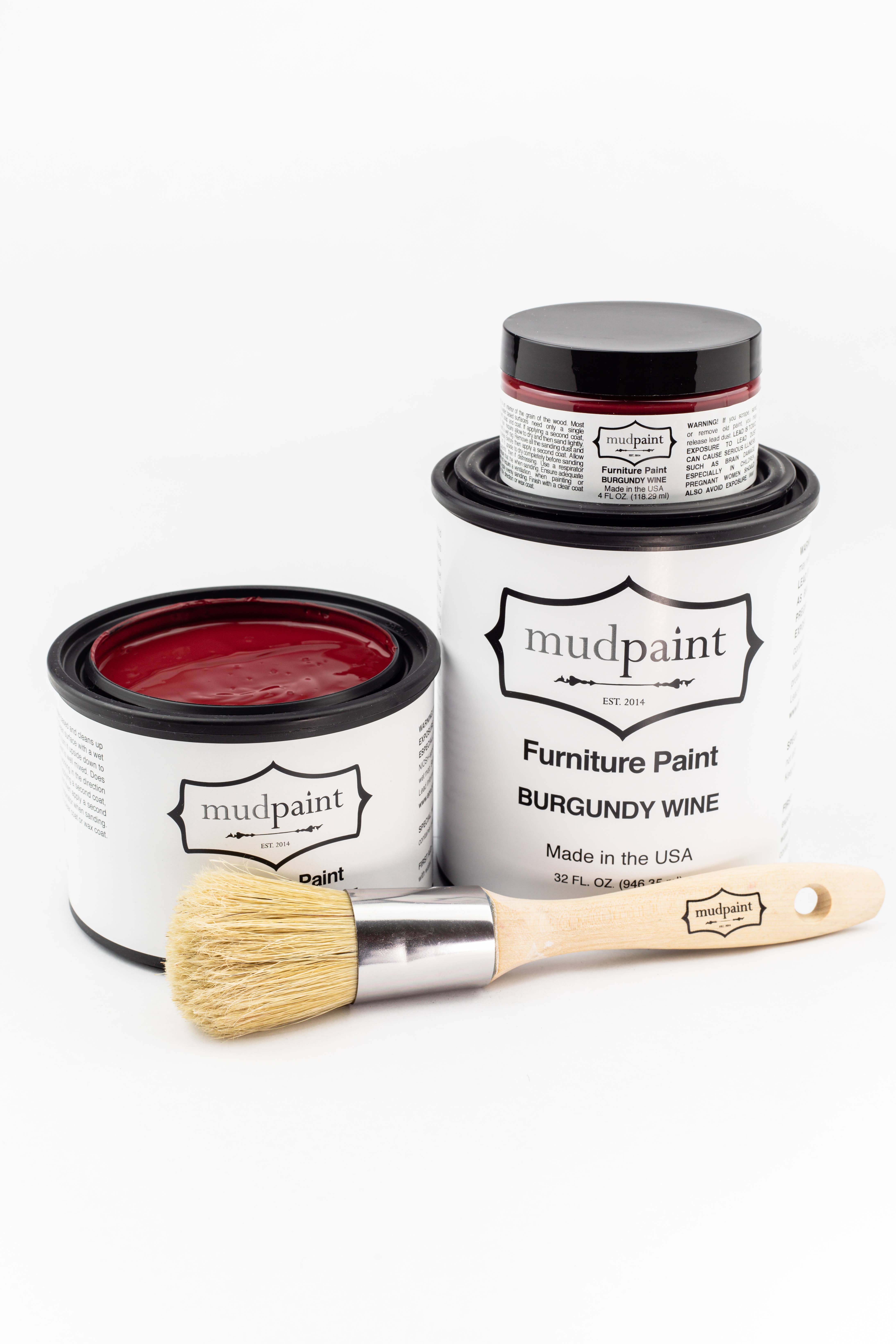 MudPaint - Wholesale Paint Set - Burgundy Wine- MudPaint Clay Furniture Paint17