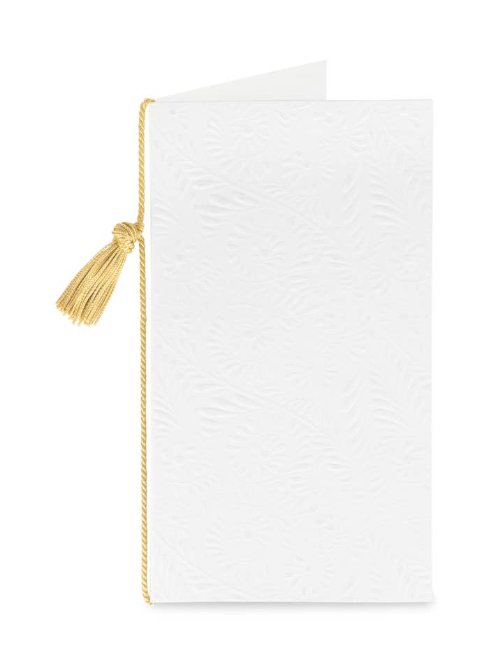 Tarjeta con borla DL y sobre Bloomsbury para venta al por mayor de byLegacy