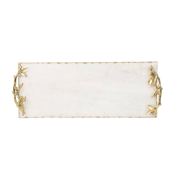 Golden Branch Marble Tray for wholesale by Godinger