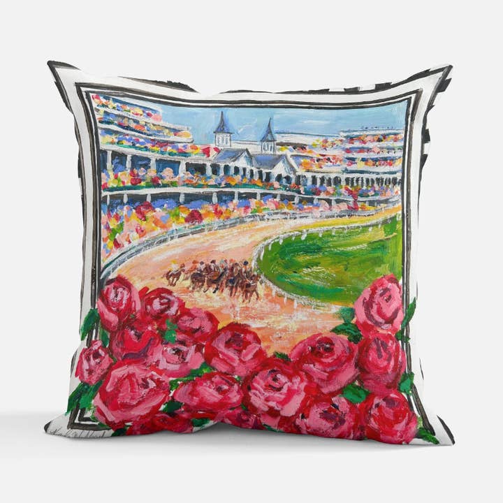 150e Coussin Noir Derby (PRÉCOMMANDE) pour la vente par Kayla Weber Art