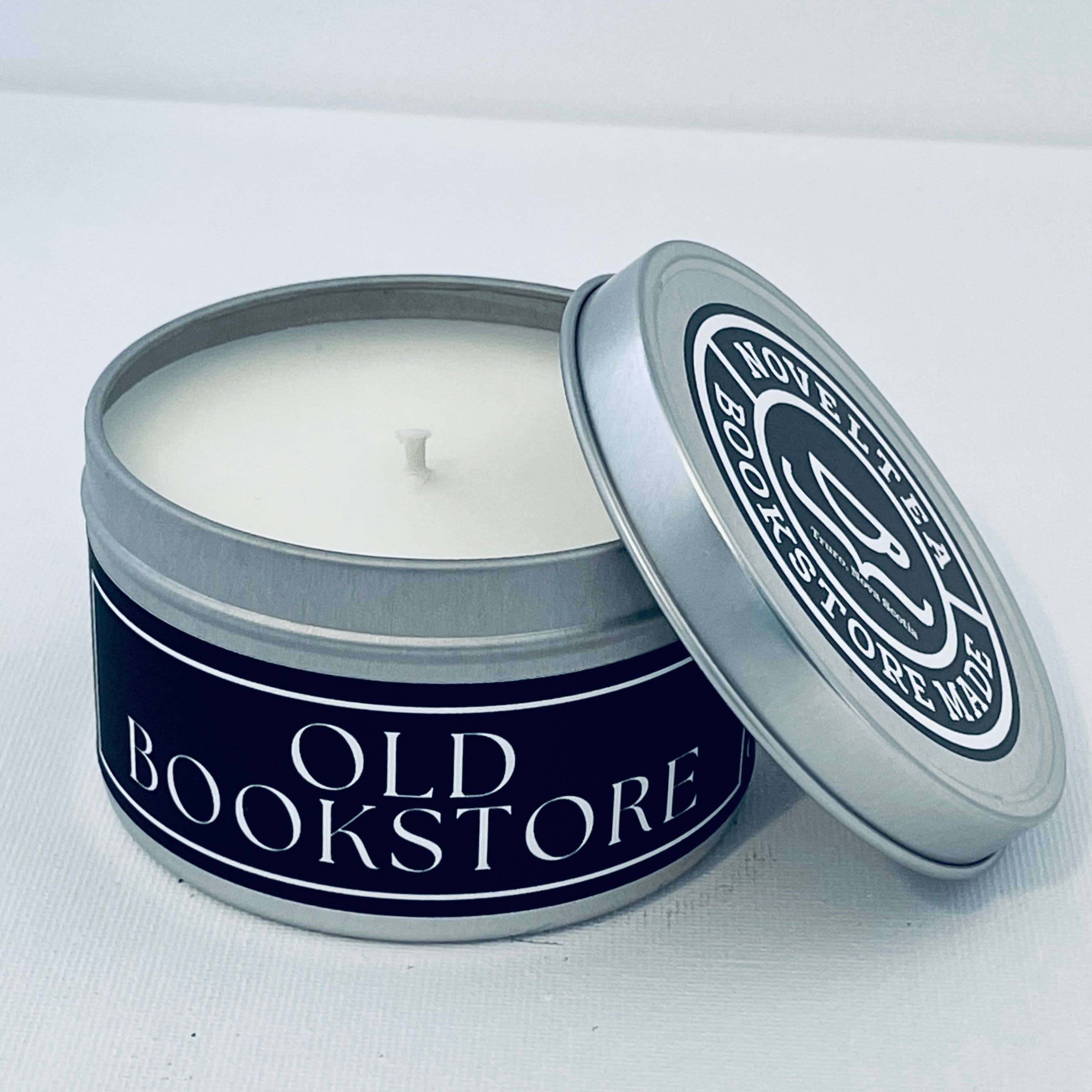 NovelTea Bookstore & Gifts - Wholesale Travel Candles - Old Bookstore - Leather & Coffee Scented Black Label Candle3