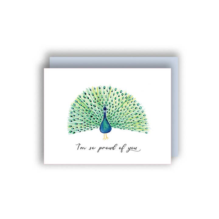 Cartão de felicitações do pavão orgulhoso por atacado de Printed Water