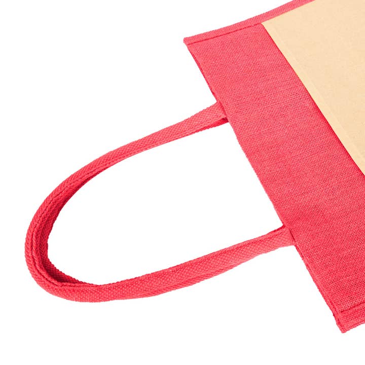 ecojutebags – wholesale Tote bag – Unisex – 4 Jute Grocery Tote Bag – Eco Reusable Shopper with Pocket12