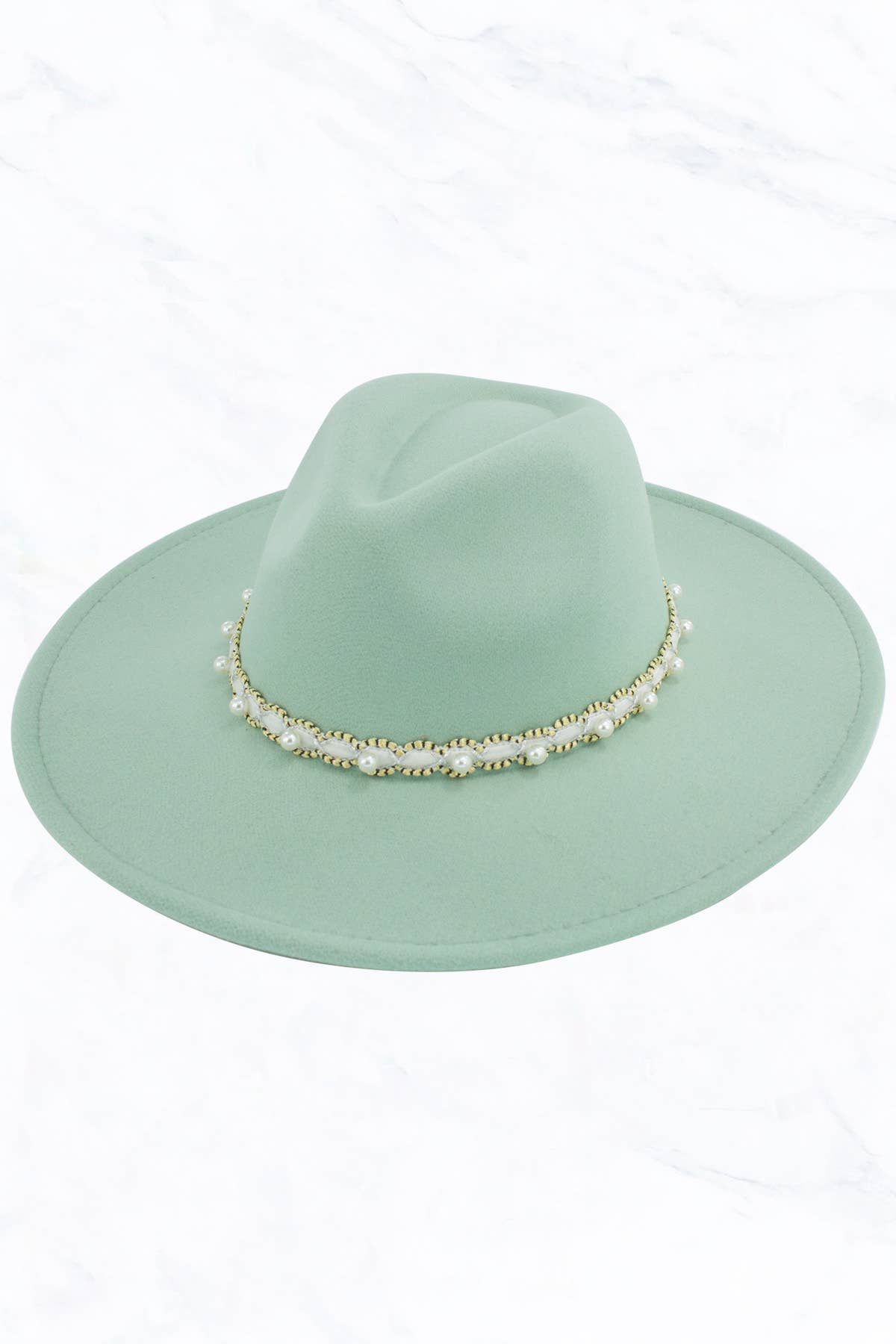 Suzie Q USA - Wholesale Fedora - Women's - Big Brim Peach Heart Top Jazz Hat with Pearl Belt10