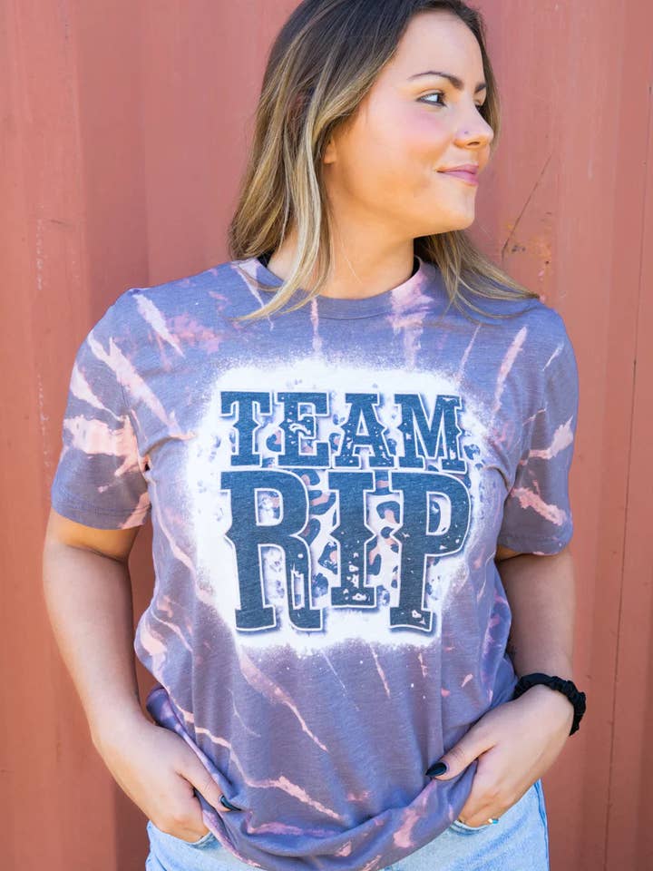 Team RIP Bleached Tee for wholesale by Hot Mess Mommas Creations