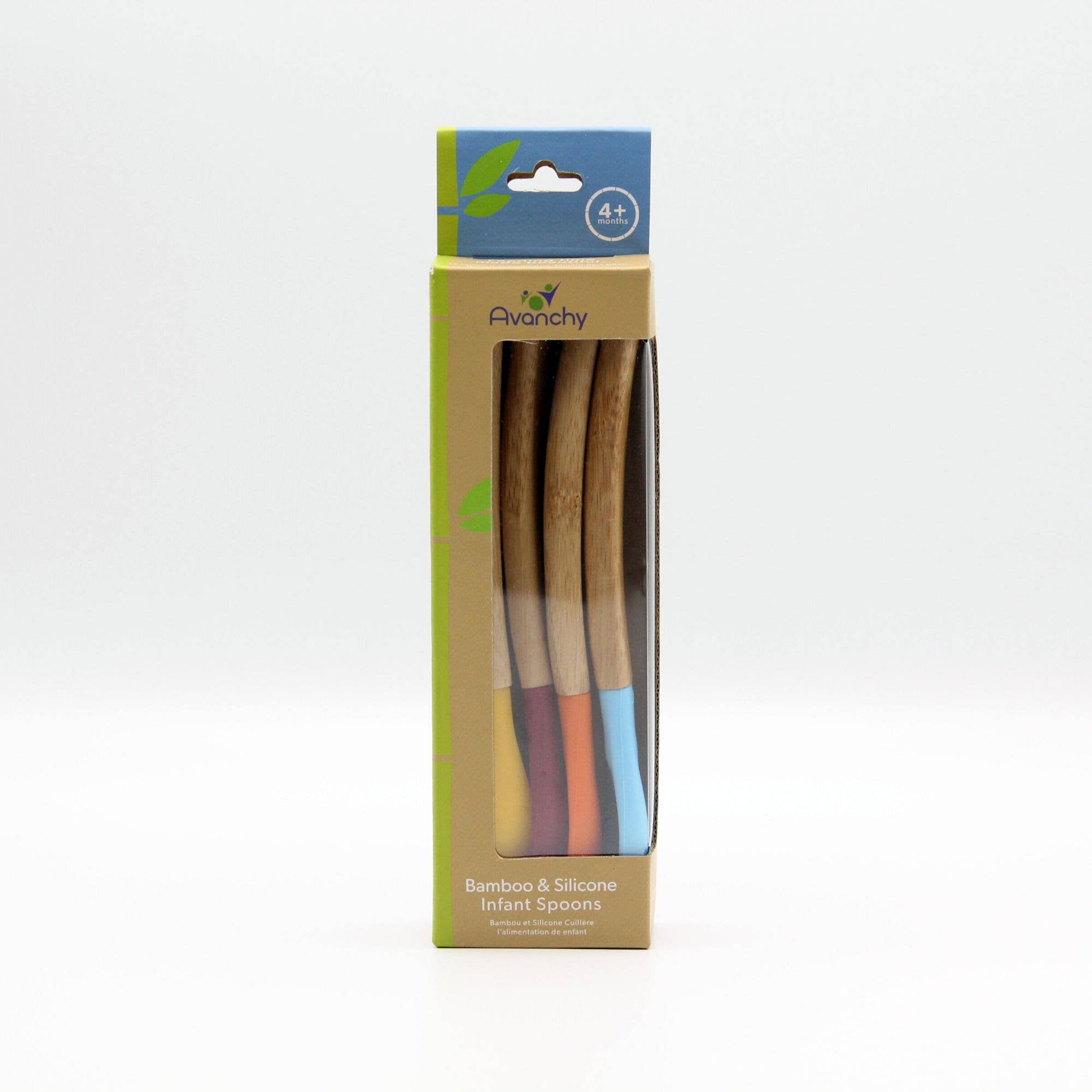 Avanchy – material para alimentação - Bebé por atacado – Colheres infantis Avanchy de bambu e silicone (bebês mais novos)11