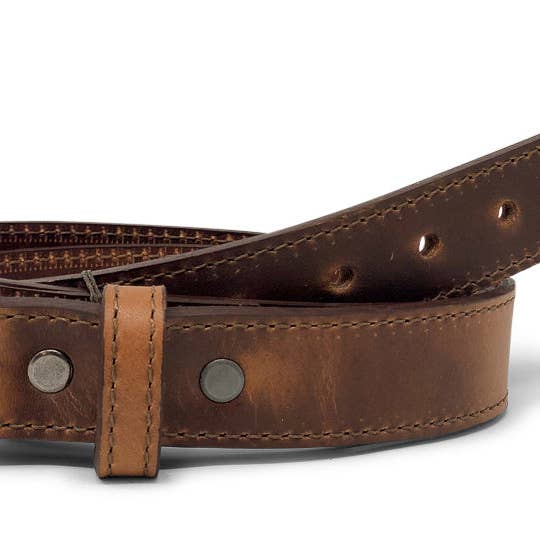 Handgefertigter Ledergürtel | Horween English Tan Dublin für den Großhandel von Jack Foster Leather