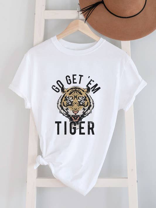 Go Get Em Tiger, Unisex Round Neck T-Shirt for wholesale by Top Avenue