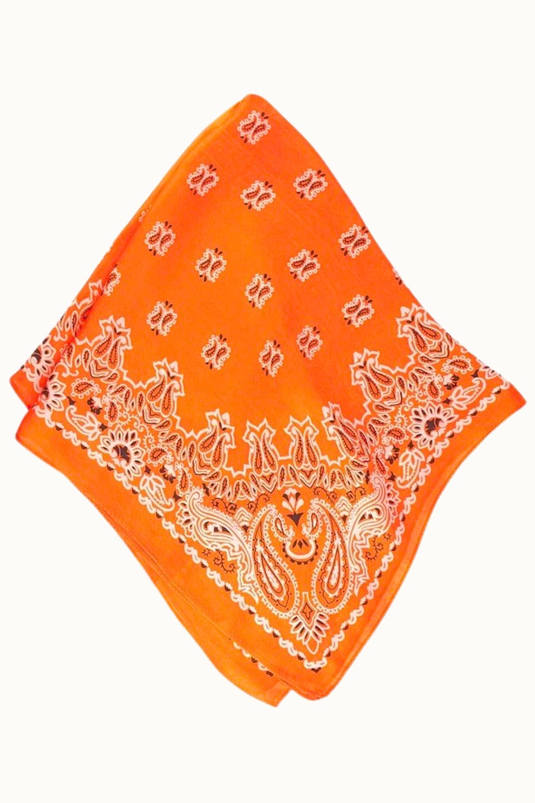 Olive & Pique - Wholesale Scarf - Women's - "So Silky" Satin Neckerchief Scarf, Versatile, Orange1