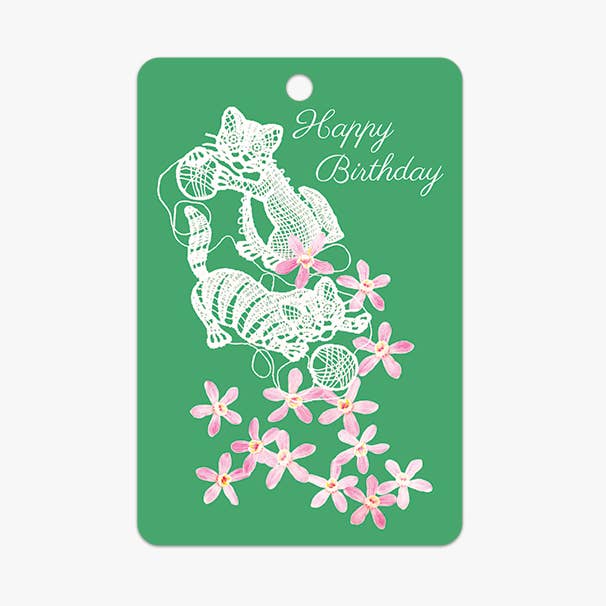 Pussycats Happy Birthday - Gift Tag for wholesale by petal & pins