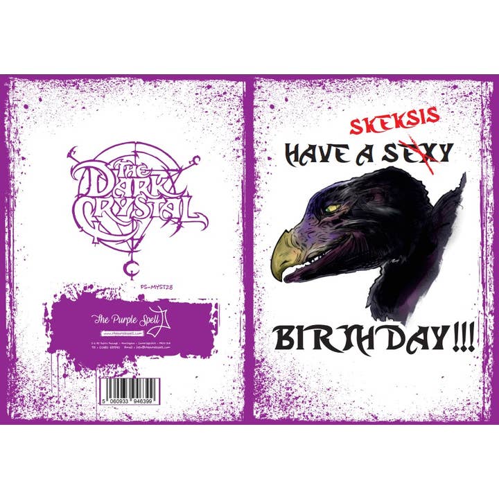 The Purple Spell - Venta al por mayor Tarjetas de cumpleaños - Cristal oscuro
Tarjeta de cumpleaños temática retro geek, 2 diseños 1