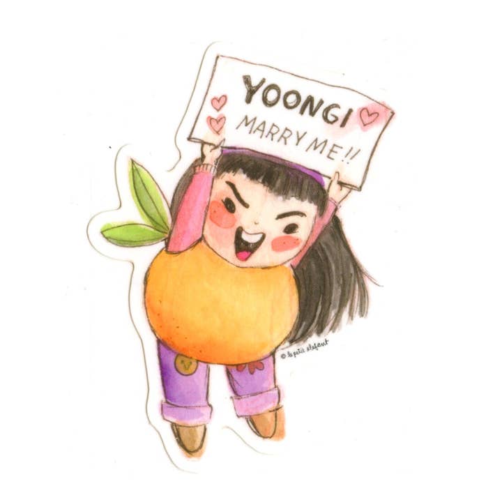 Marry Me Yoongi Sticker for wholesale by Le Petit Elefant
