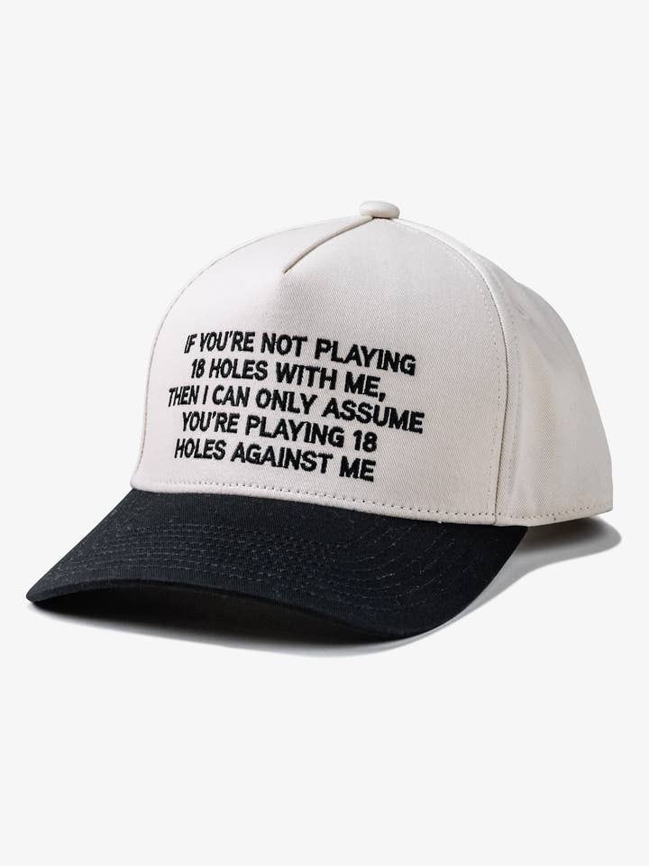 A-Player Phrase Hat - Cream / Black for wholesale by Devereux
