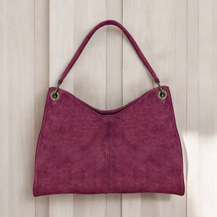 ITALIAN'S LEATHER - Wholesale Shoulder Bag - Women's - Riccio Suede Leather Bag 22021415