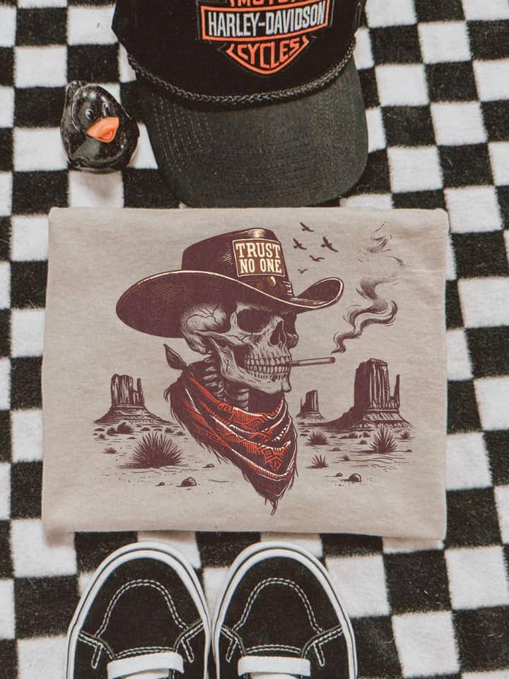 TRUST NO ONE TEE for wholesale by Sugar & Velvet Collective Wholesale