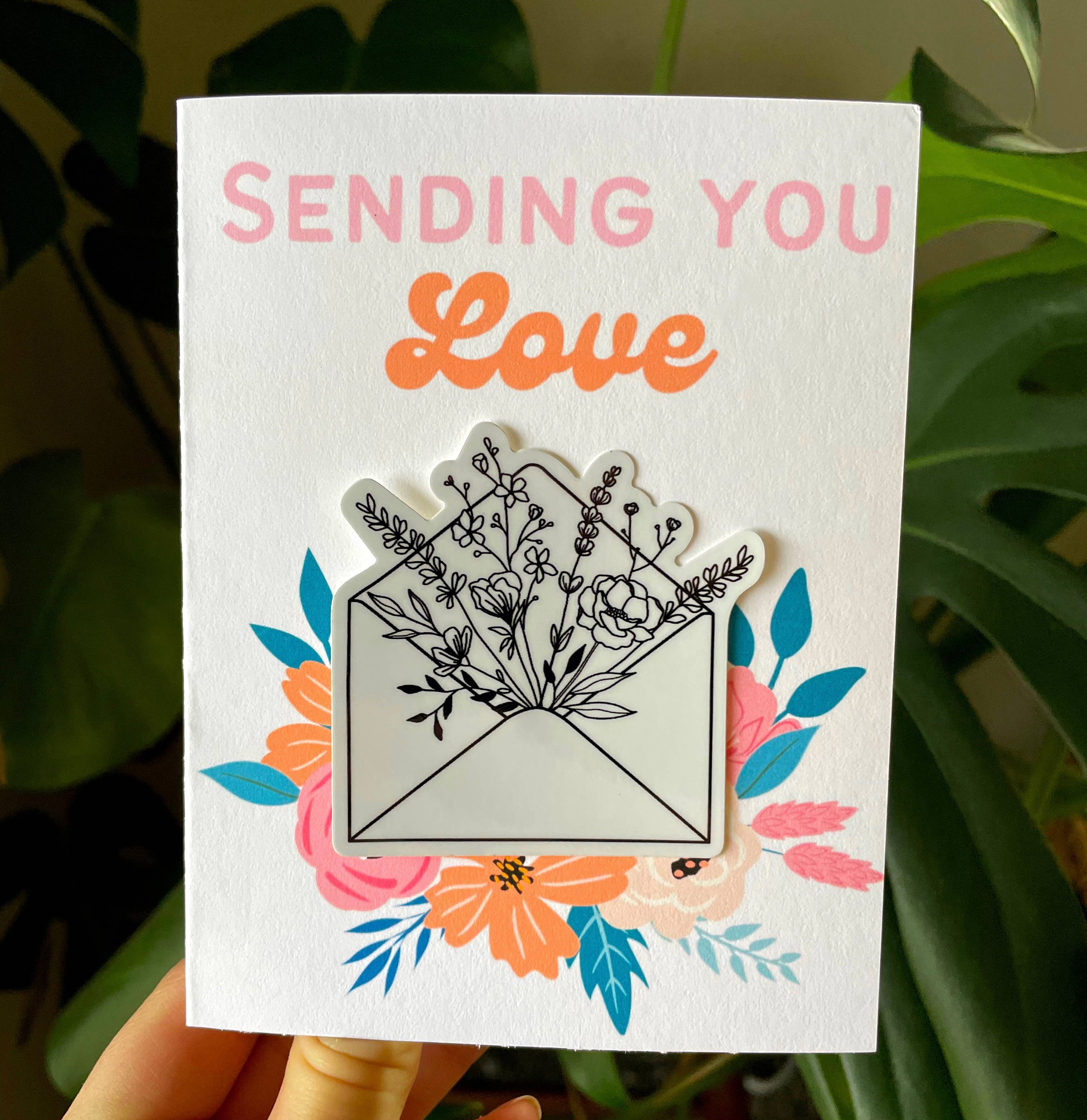 Little Viper Co - Wholesale Valentine's Day Card - Sending You Love Sticker Card - Valentine’s Day1