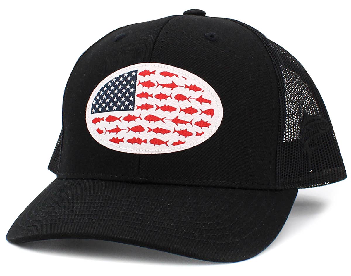 KBETHOS – wholesale Trucker hat – Unisex – USA Fish Flag Mesh Back Ballcap16