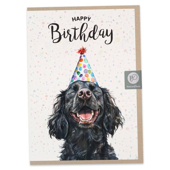 Cocker Spaniel Birthday Card for wholesale by Postcard Prints