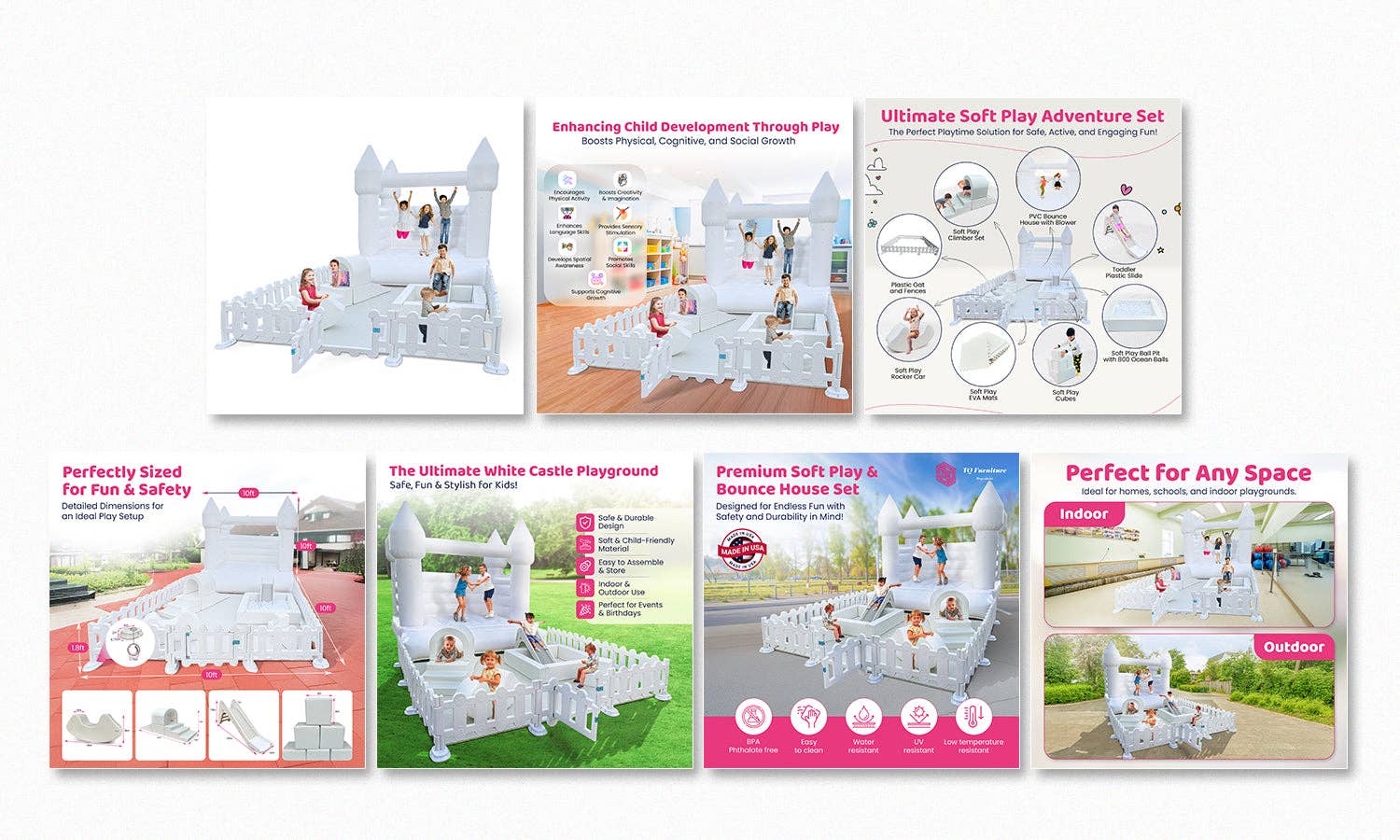 Parco Giochi Essenziale (Bianco) Parco Giochi Essenziale in vendita all'ingrosso su Faire7