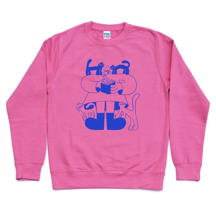 YUK FUN Drawing Cats Sweatshirt for wholesale by YUK FUN