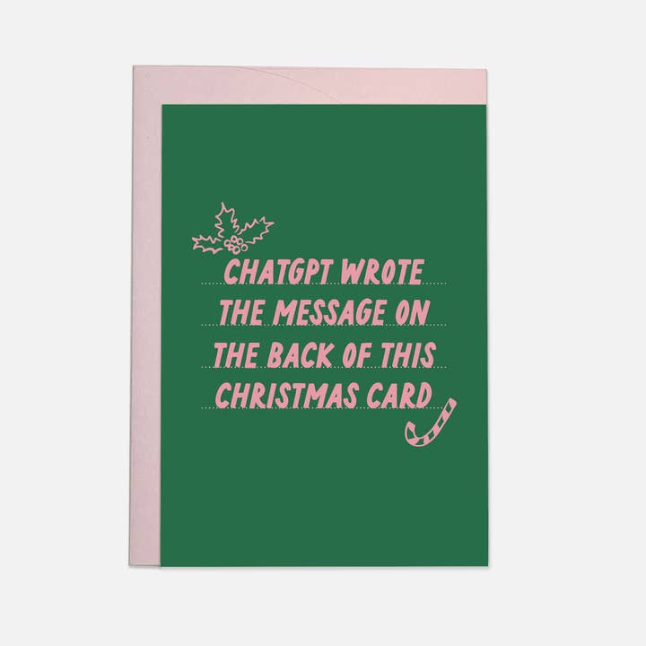 ChatGPT xmas - greeting card for wholesale by Kaart Blanche
