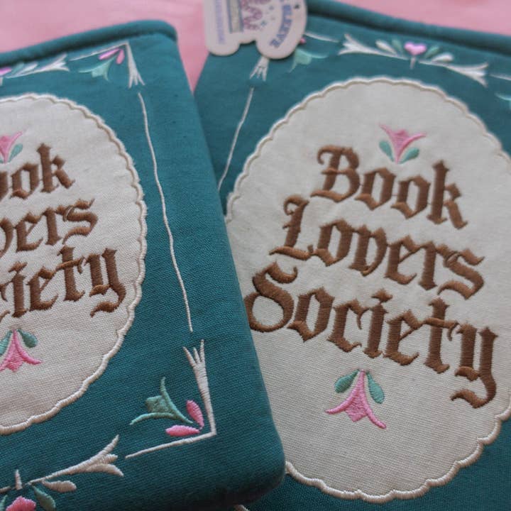 Jollie Ollie Designs - Wholesale Book Cover - Book Society Embroidered Book/Kindle Sleeve2